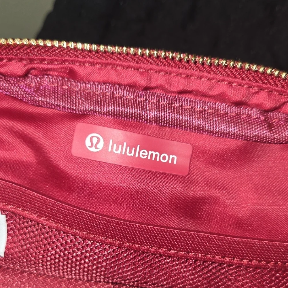 lululemon athletica Burgundy And Pink Cosmetic Bag Trio